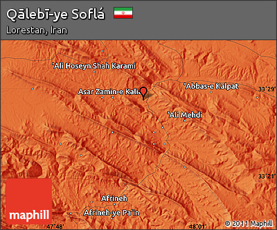 Political Map of Qālebī-ye Soflá