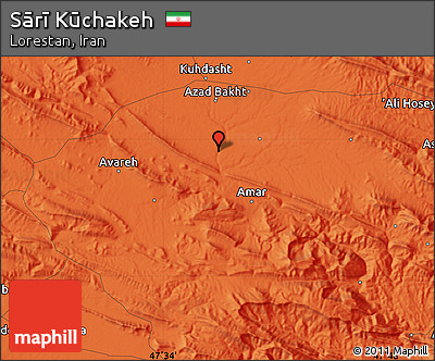Political Map of Sārī Kūchakeh