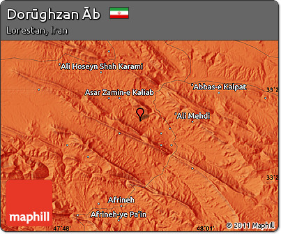 Political Map of Dorūghzan Āb