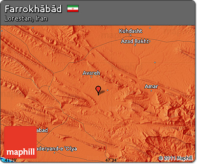 Political Map of Farrokhābād
