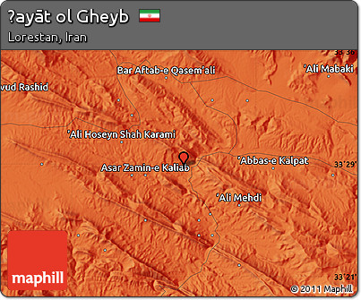 Political Map of Ḩayāt Ol Gheyb