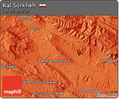 Political Map of Kal Sorkheh