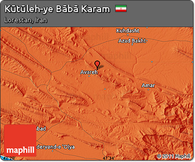 Political Map of Kūtūleh-ye Bābā Karam