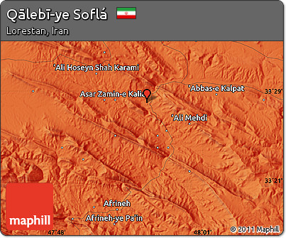 Political Map of Qālebī-ye Soflá