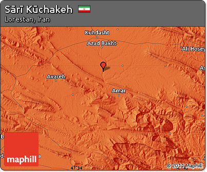 Political Map of Sārī Kūchakeh