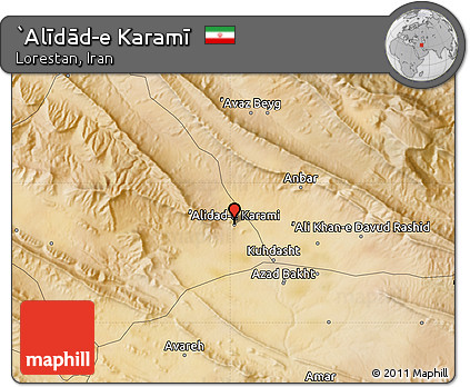 Satellite Map of `Alīdād-e Karamī