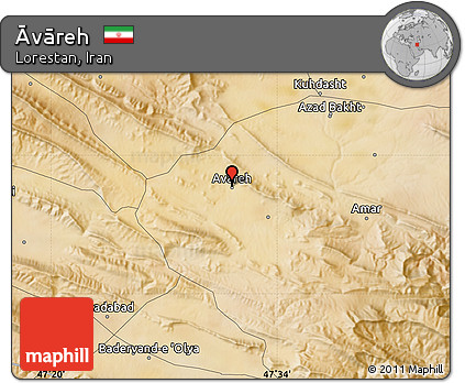 Satellite Map of Āvāreh