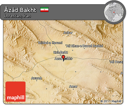Satellite Map of Āzād Bakht