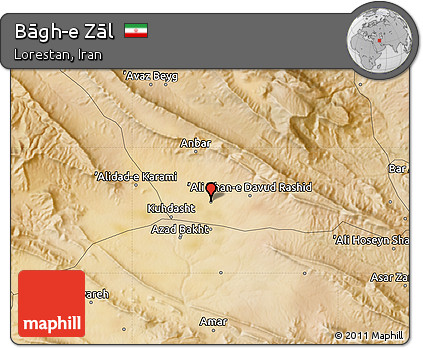 Satellite Map of Bāgh-e Zāl