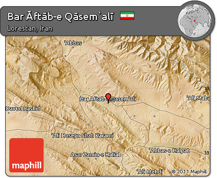 Satellite Map of Bar Āftāb-e Qāsem`alī