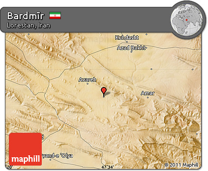 Satellite Map of Bardmīr