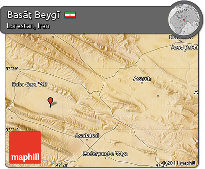 Satellite Map of Basāţ Beygī
