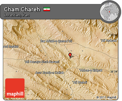 Satellite Map of Cham Chareh