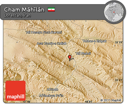 Satellite Map of Cham Māhīlān