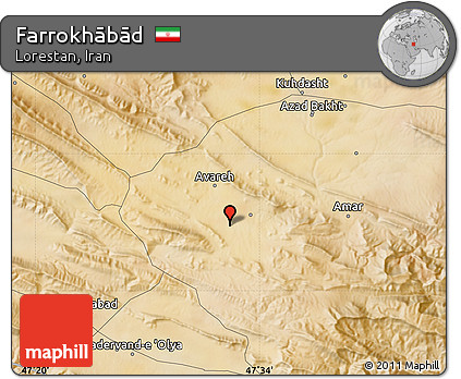 Satellite Map of Farrokhābād