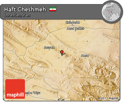 Satellite Map of Haft Cheshmeh