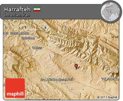 Satellite Map of Harrafteh