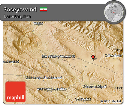 Satellite Map of Ḩoseynvand