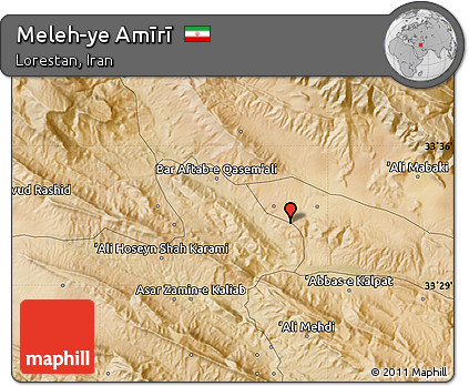 Satellite Map of Meleh-ye Amīrī