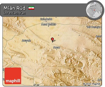 Satellite Map of Mīān Rūd