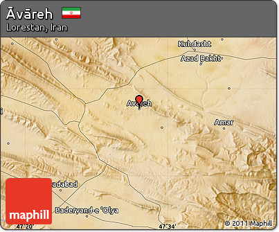 Satellite Map of Āvāreh