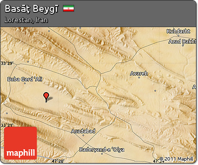 Satellite Map of Basāţ Beygī
