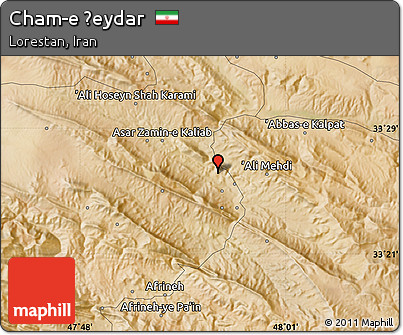 Satellite Map of Cham-e Ḩeydar