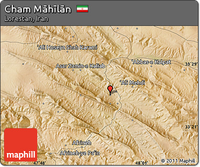 Satellite Map of Cham Māhīlān