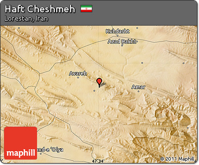 Satellite Map of Haft Cheshmeh
