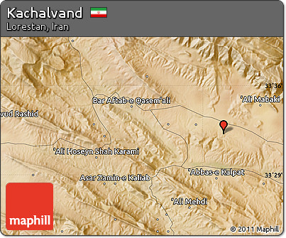 Satellite Map of Kachalvand