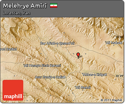 Satellite Map of Meleh-ye Amīrī
