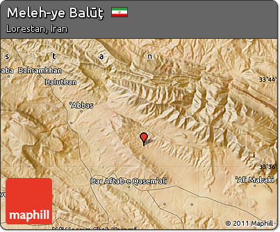 Satellite Map of Meleh-ye Balūţ