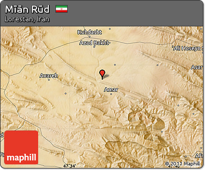 Satellite Map of Mīān Rūd