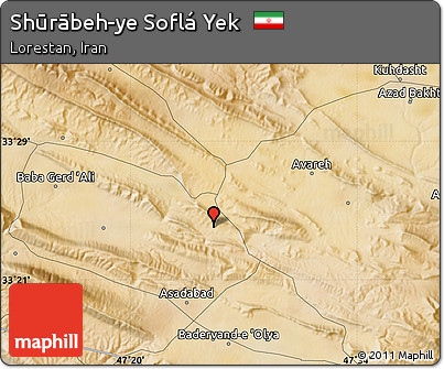 Satellite Map of Shūrābeh-ye Soflá Yek
