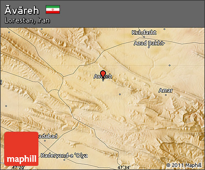 Satellite Map of Āvāreh