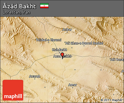 Satellite Map of Āzād Bakht