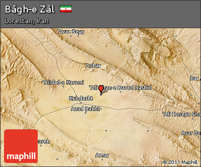 Satellite Map of Bāgh-e Zāl
