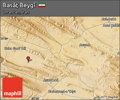 Satellite Map of Basāţ Beygī