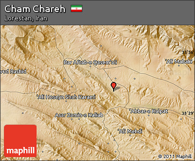 Satellite Map of Cham Chareh
