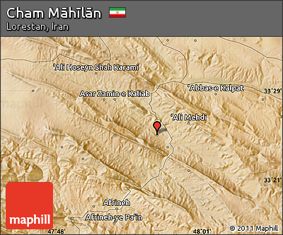 Satellite Map of Cham Māhīlān