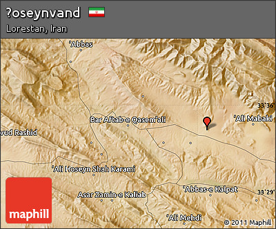 Satellite Map of Ḩoseynvand