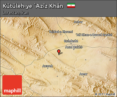 Satellite Map of Kūtūleh-ye `Azīz Khān