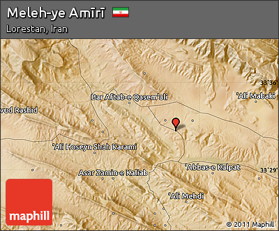 Satellite Map of Meleh-ye Amīrī