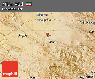 Satellite Map of Mīān Rūd