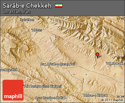 Satellite Map of Sarāb-e Chekkeh