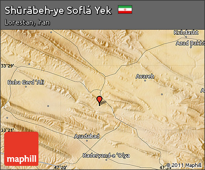 Satellite Map of Shūrābeh-ye Soflá Yek