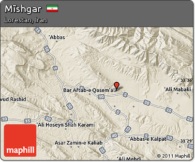 Shaded Relief Map of Mīshgar