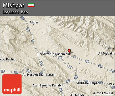 Shaded Relief Map of Mīshgar