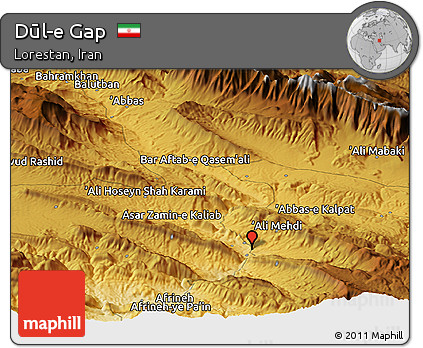 Physical Panoramic Map of Dūl-e Gap