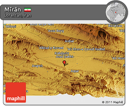 Physical Panoramic Map of Mīrān